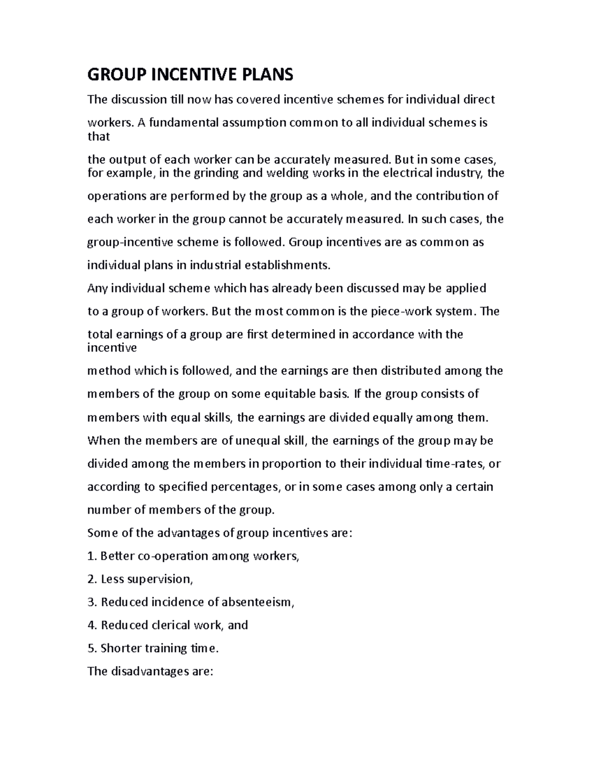 Group Incentive Plans Overview and Key Considerations - Studocu