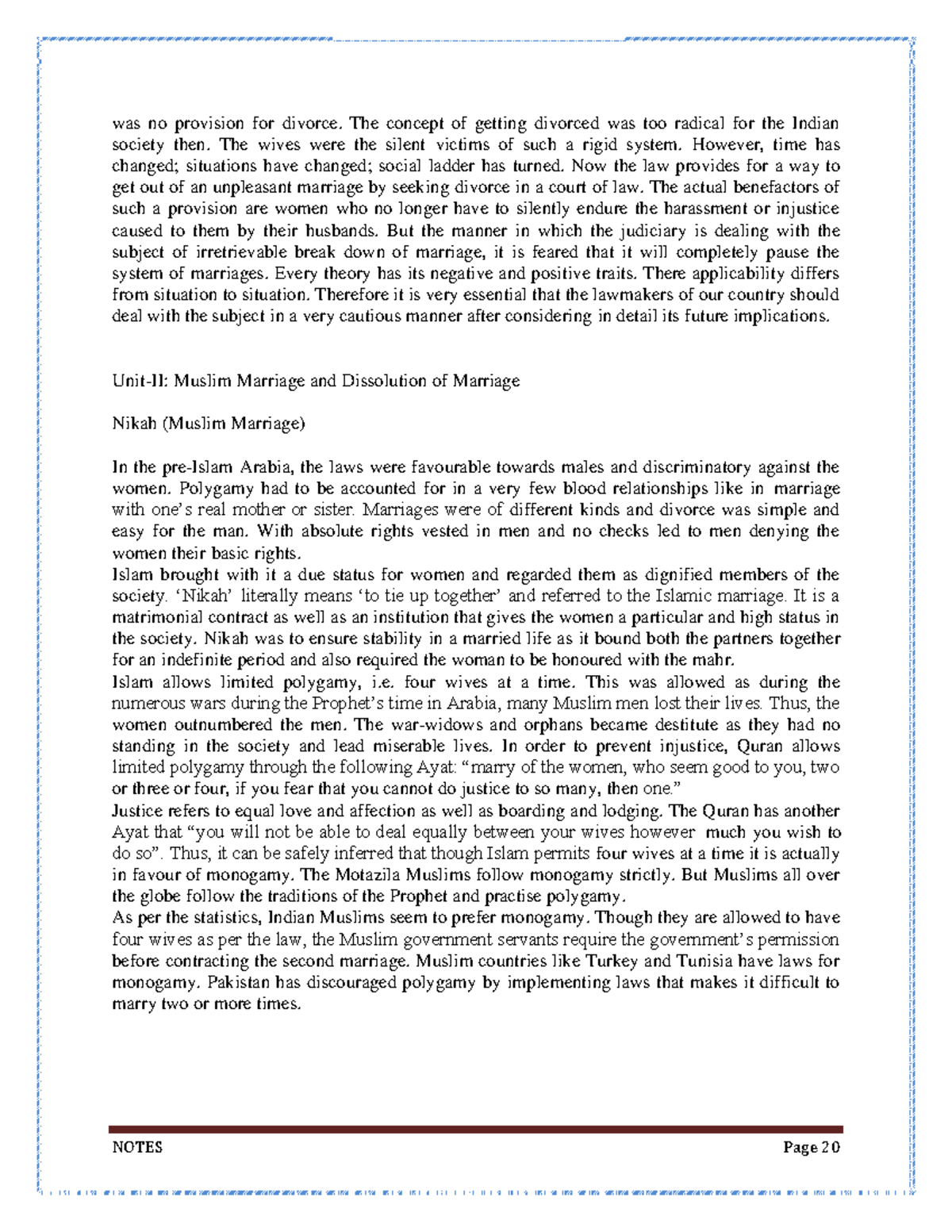 Muslim Marriage & Divorce: Understanding Nikah & Its Implications - Studocu