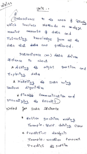Two Marks Q&A - CSE 101: Data Visualization in Data Science - Studocu