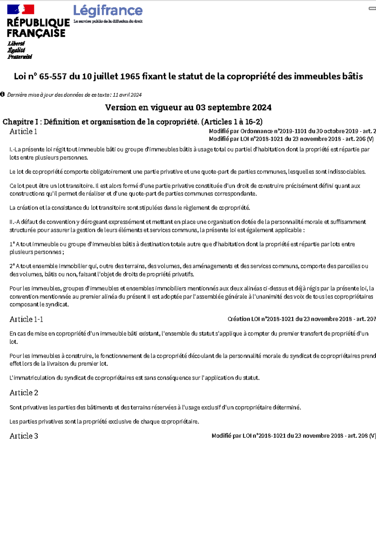 Article 18 2 De La Loi Du 10 Juillet 1965