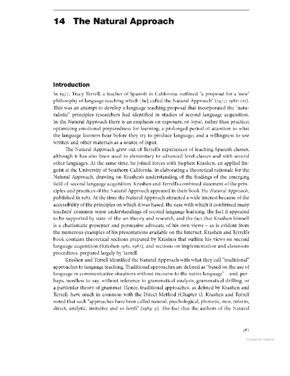 14 The Natural Approach: Principles and Practices in Language Teaching ...