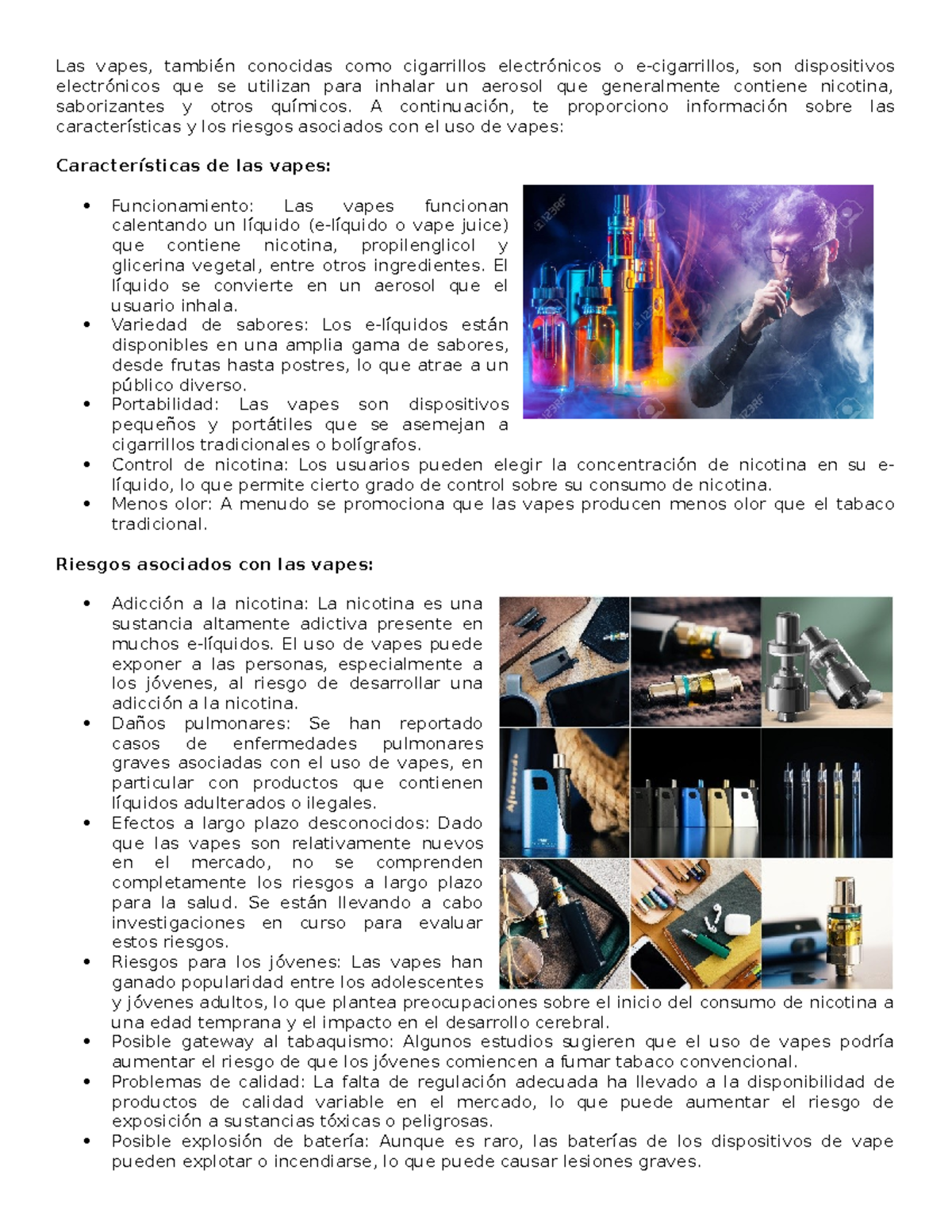 canabis vaper Características y Riesgos de Vapes: Información Esencial sobre  e-Cigarrillos