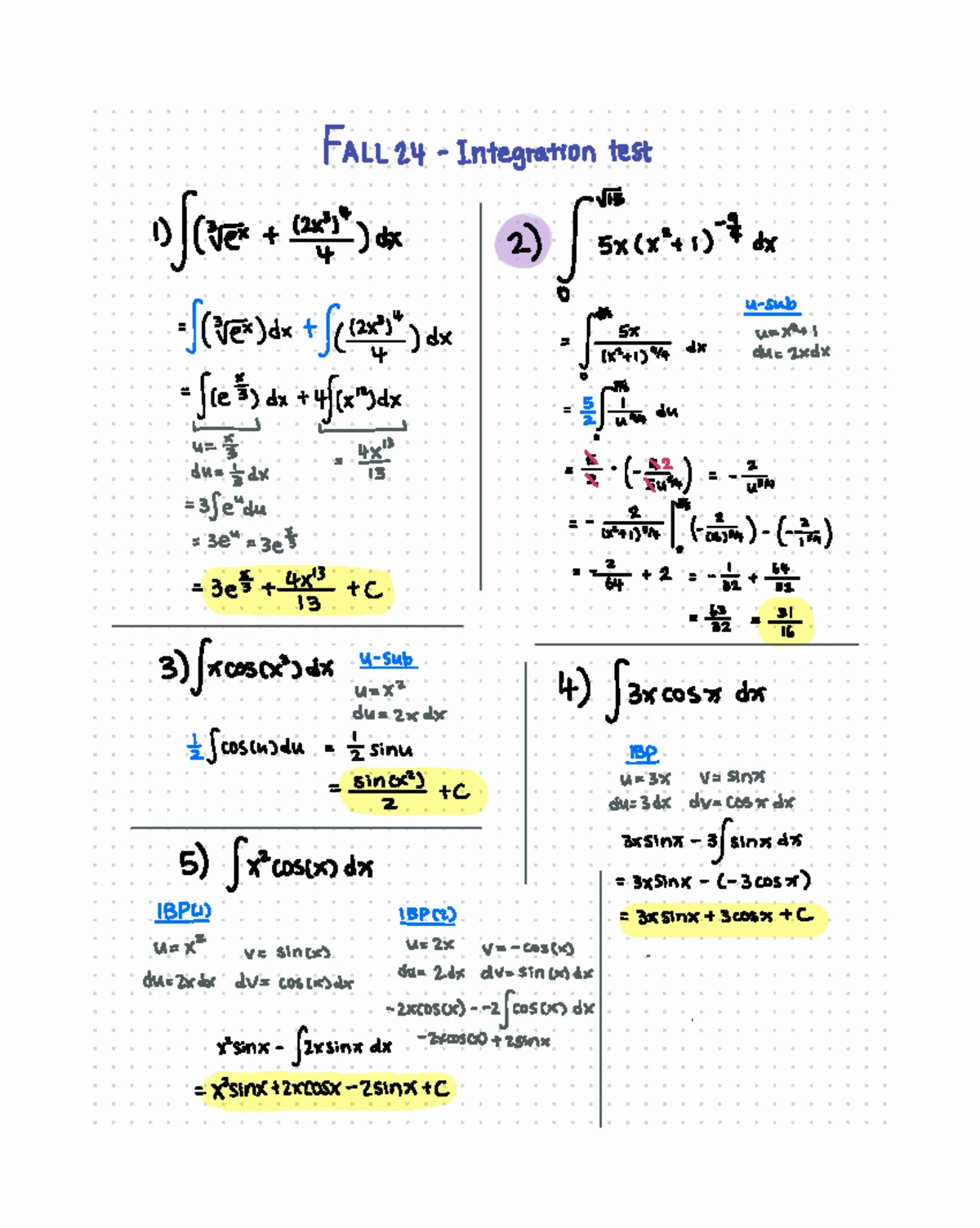 MATH 100 - Problem Set Solutions and Calculations - Studocu