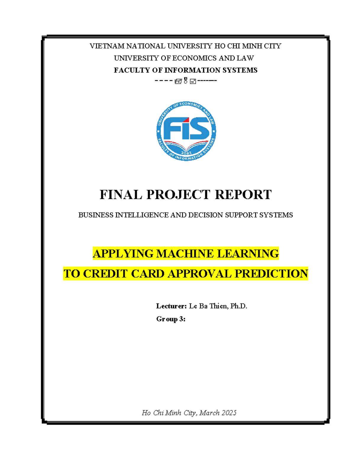 BUSINESS INTELLIGENCE & ML IN CREDIT CARD APPROVAL PREDICTION - FINAL ...
