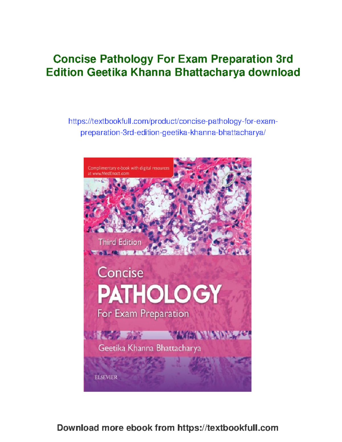 Concise Pathology Exam Prep Guide, 3rd Edition by Geetika Khanna - Studocu
