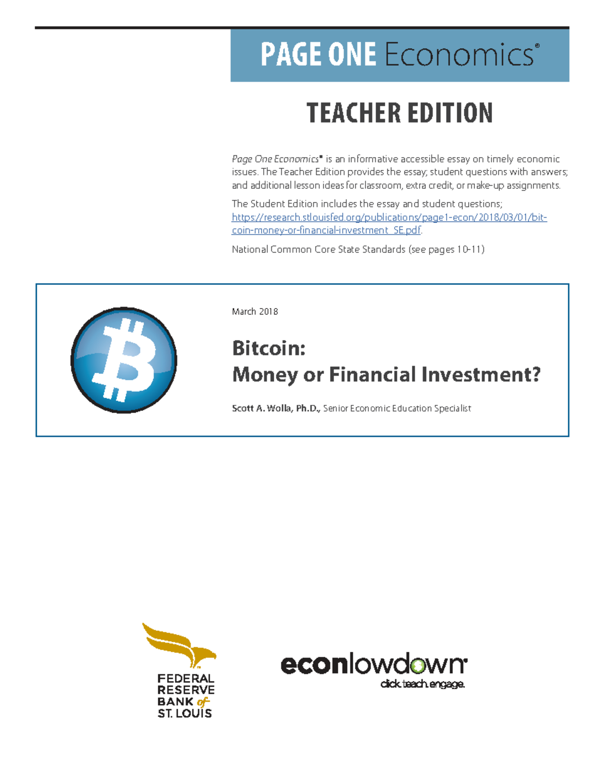 PAGE ONE Economics: Beyond the Hype - Intro to Crypto Assets - Studocu