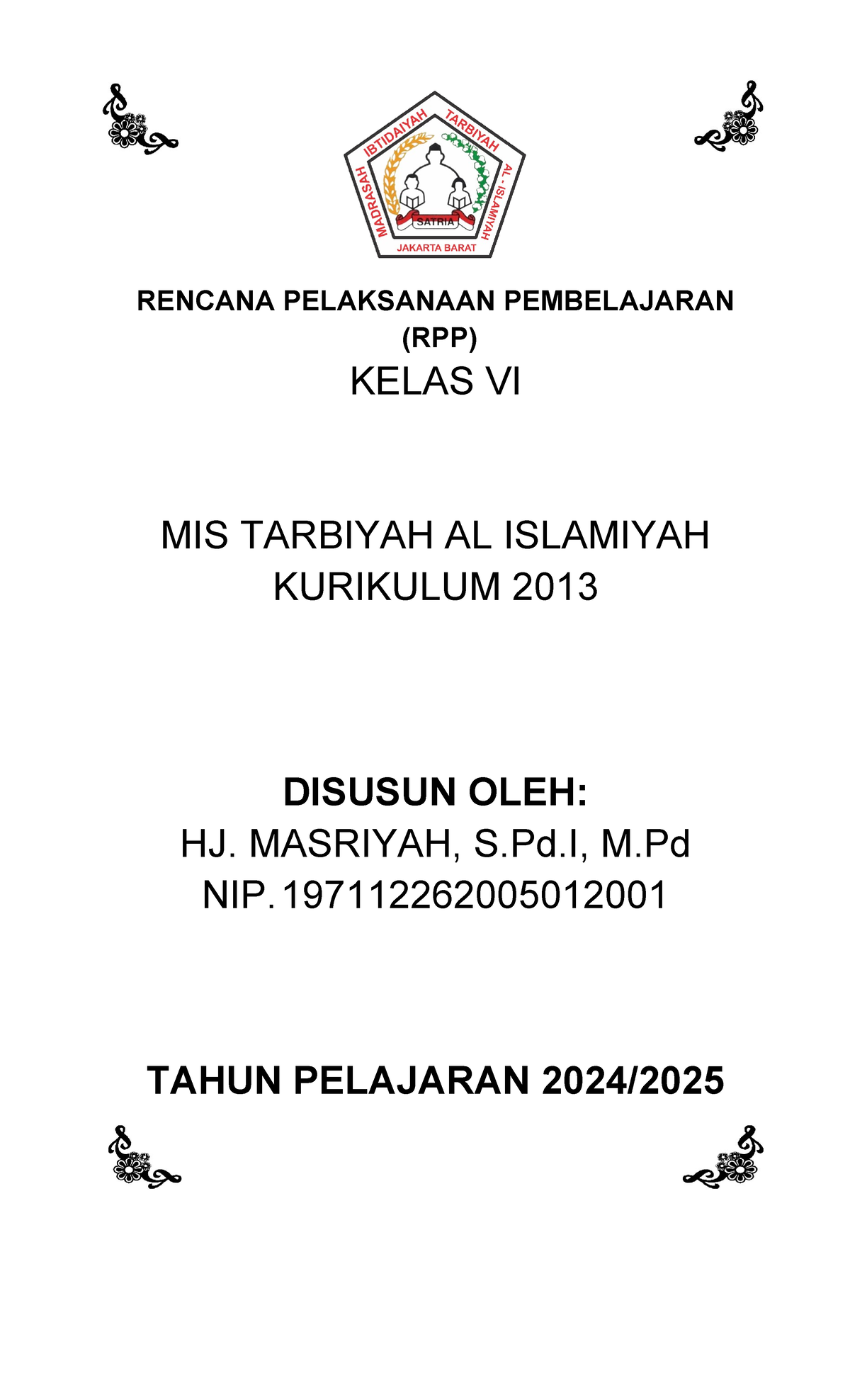 Cover RPP - GOOD - Bagas - RENCANA PELAKSANAAN PEMBELAJARAN (RPP) KELAS ...