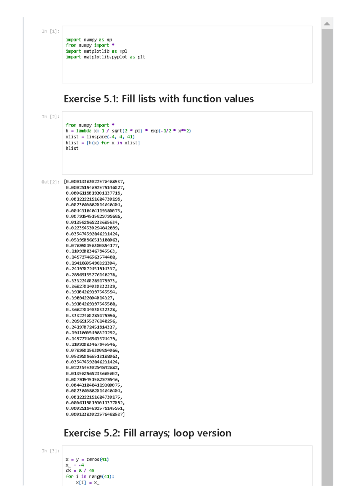 Python NumPy & Matplotlib Exercises (Course Code: INF101) - Studocu