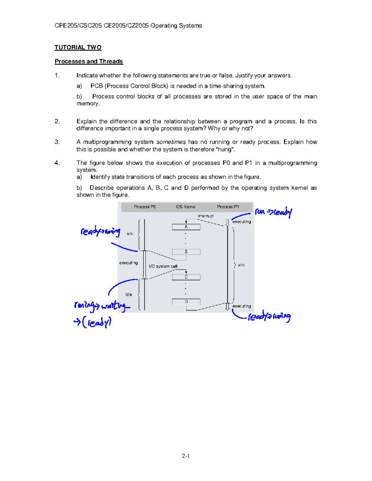 Operating Systems TUTORIAL 2: Processes and Threads Analysis - Studocu