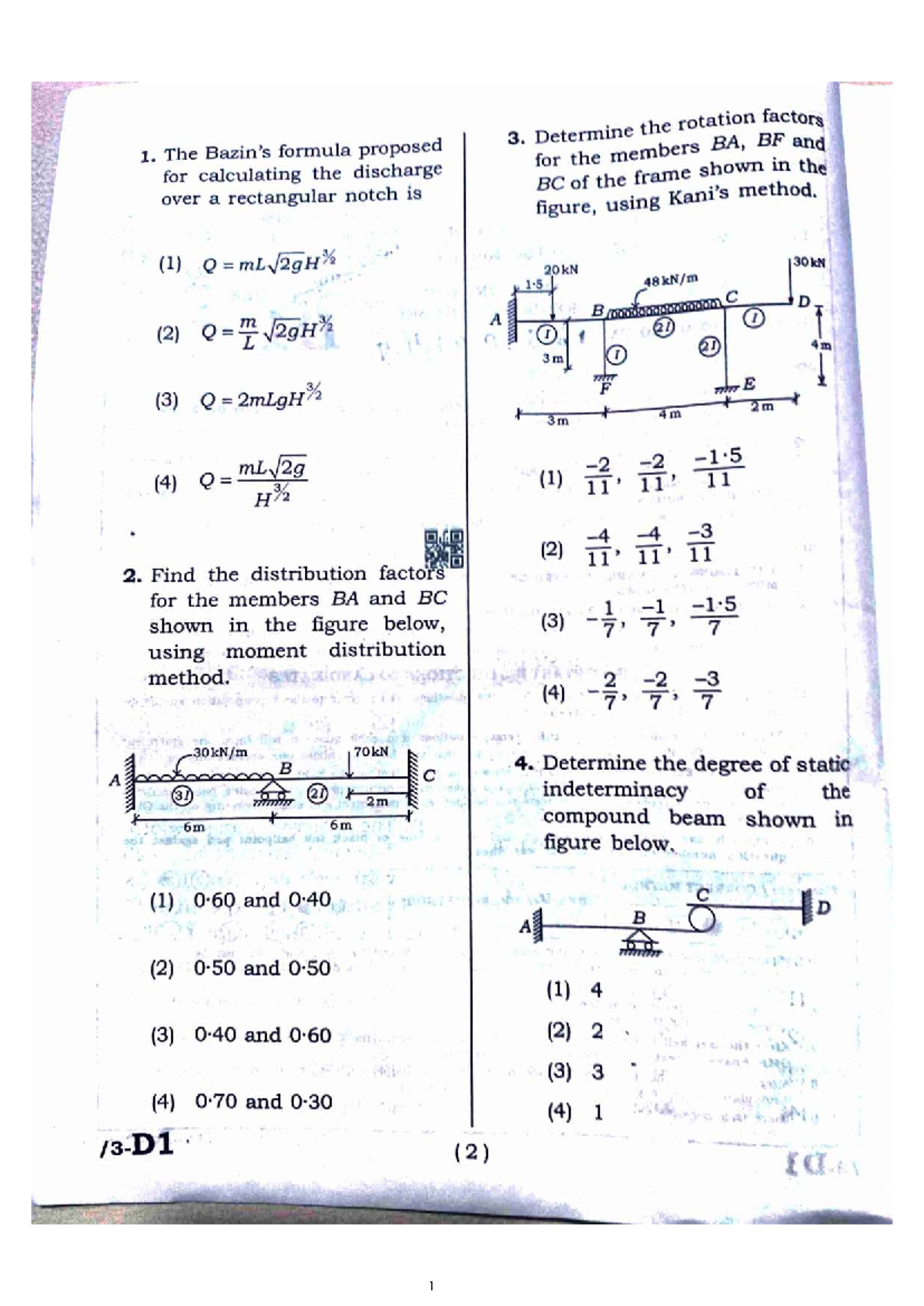 Kuwsbd Civil Engineering QP - AE Exam Preparation Notes - Studocu
