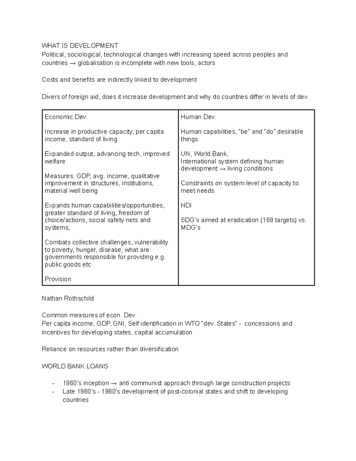 Understanding Development: Economic & Human Factors - POLS2094 Notes ...