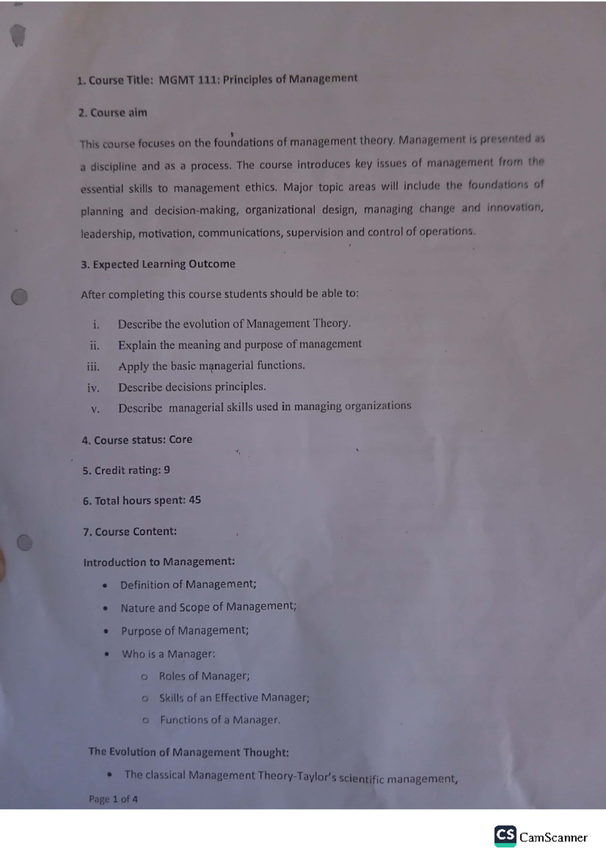 MGMT 101 - Principles of Management Course Overview & Key Concepts ...