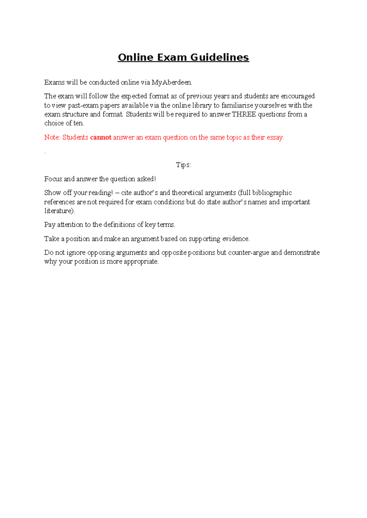Online Exam Guidelines - Online Exam Guidelines Exams will be conducted ...