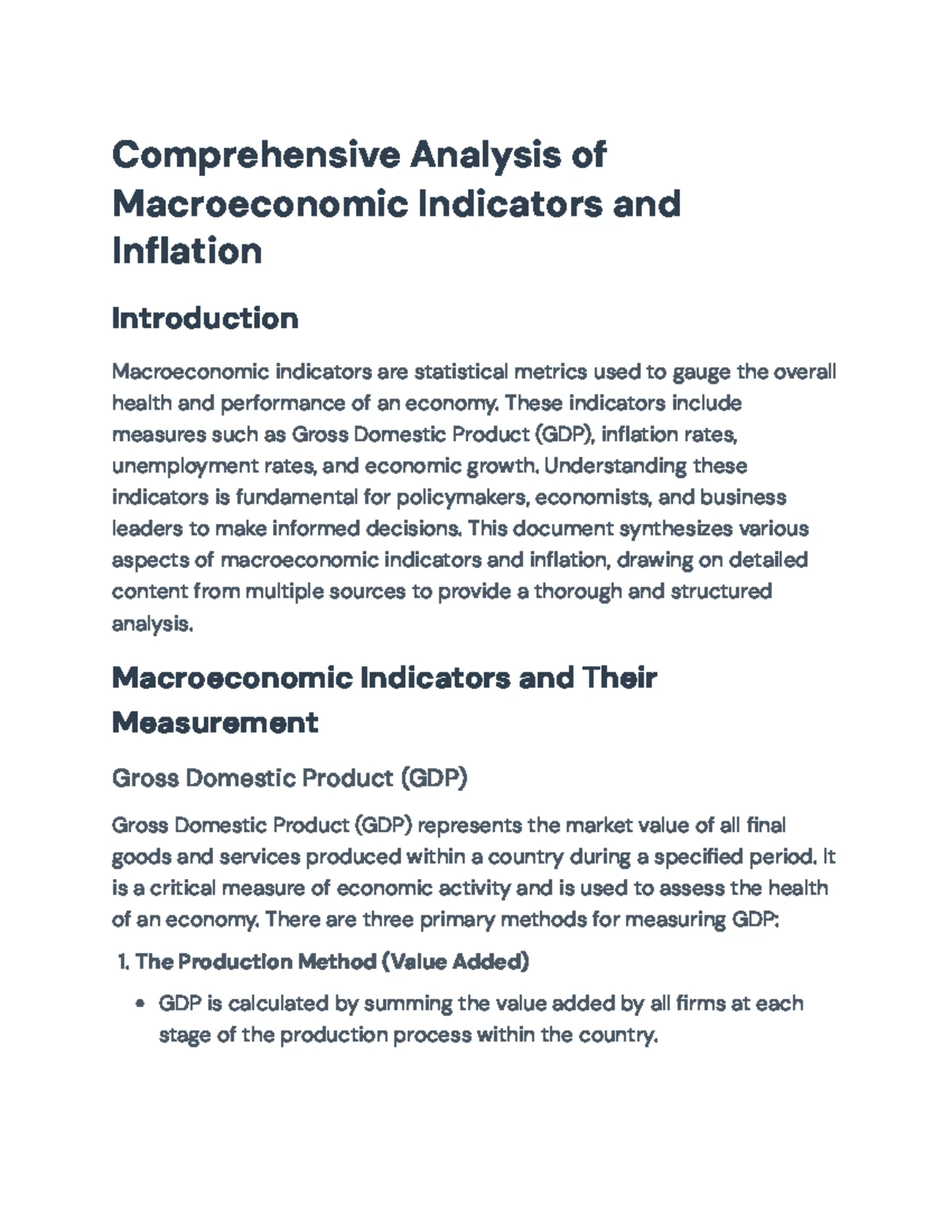 Comprehensive Analysis of Macroeconomic Indicators and Inflation ...