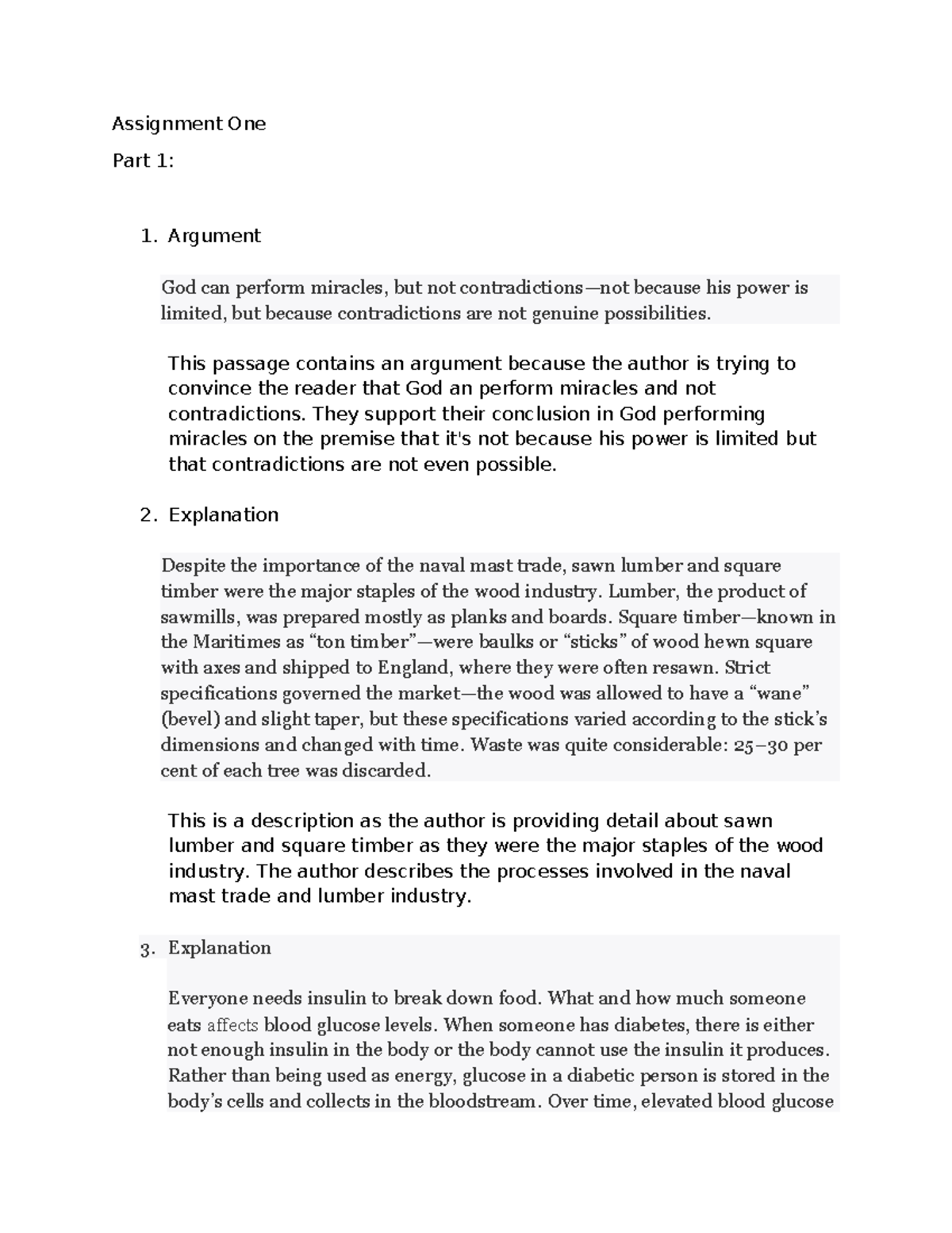 Assignment 1 PHIL 252 EMMA Loveridge - Assignment One Part 1: 1 ...