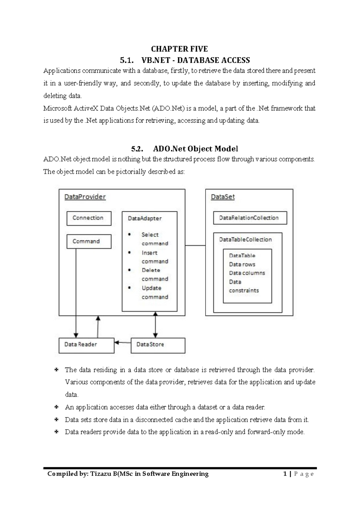 Chapter 5 Database Connectivity - CHAPTER FIVE 5. VB - DATABASE ACCESS ...