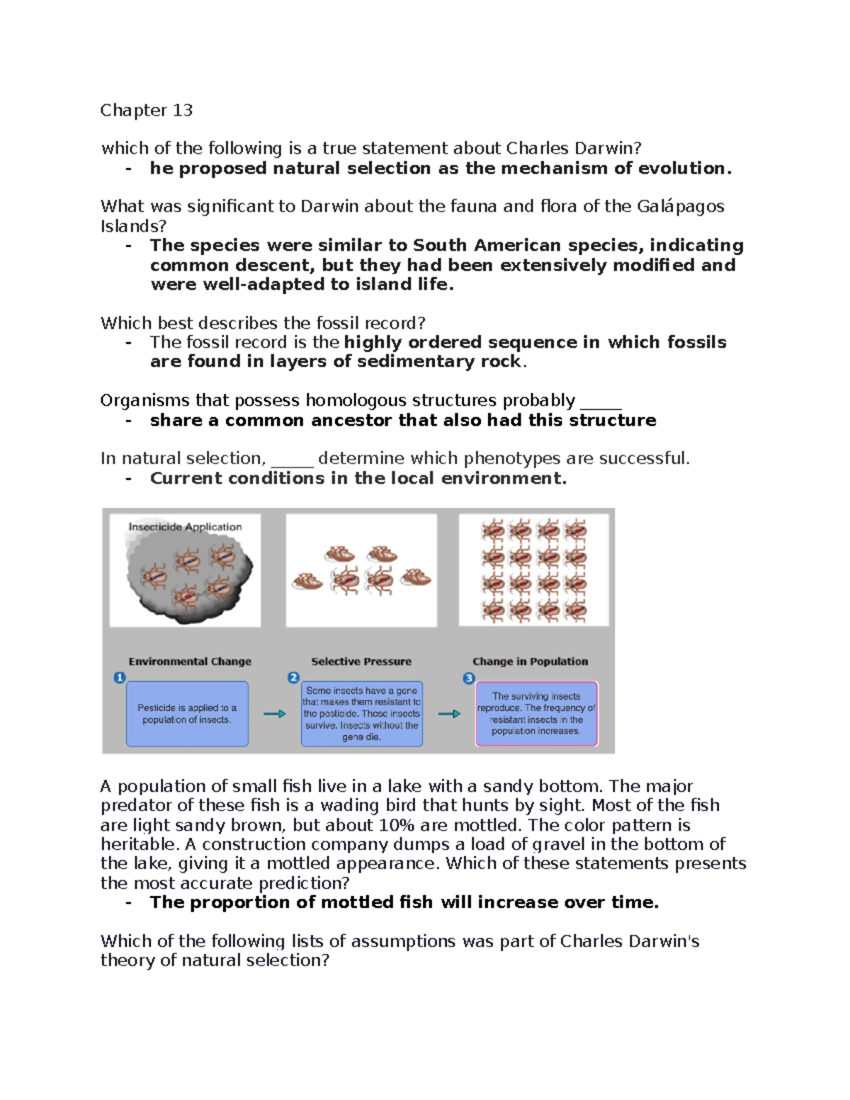 Bio 1011 Final Exam Notes: Evolutionary Concepts Chapters 13-15 - Studocu