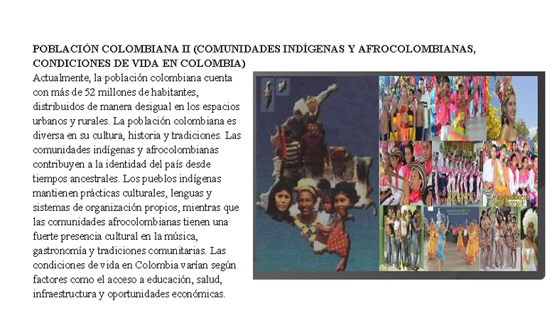 Taller de Cierre: Población Colombiana II - Comunidades Indígenas y ...