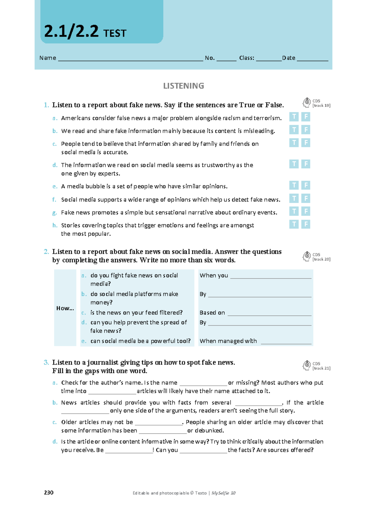 Listening Test: Fake News Analysis - ENG 101 - Studocu