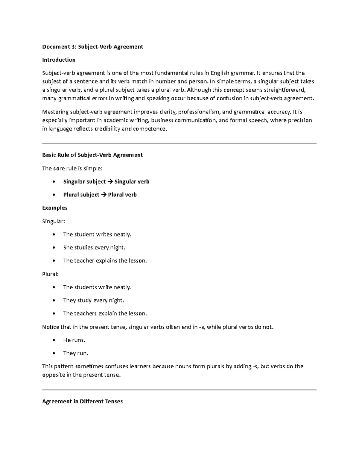 Subject-Verb Agreement: Understanding the Basics and Common Errors ...