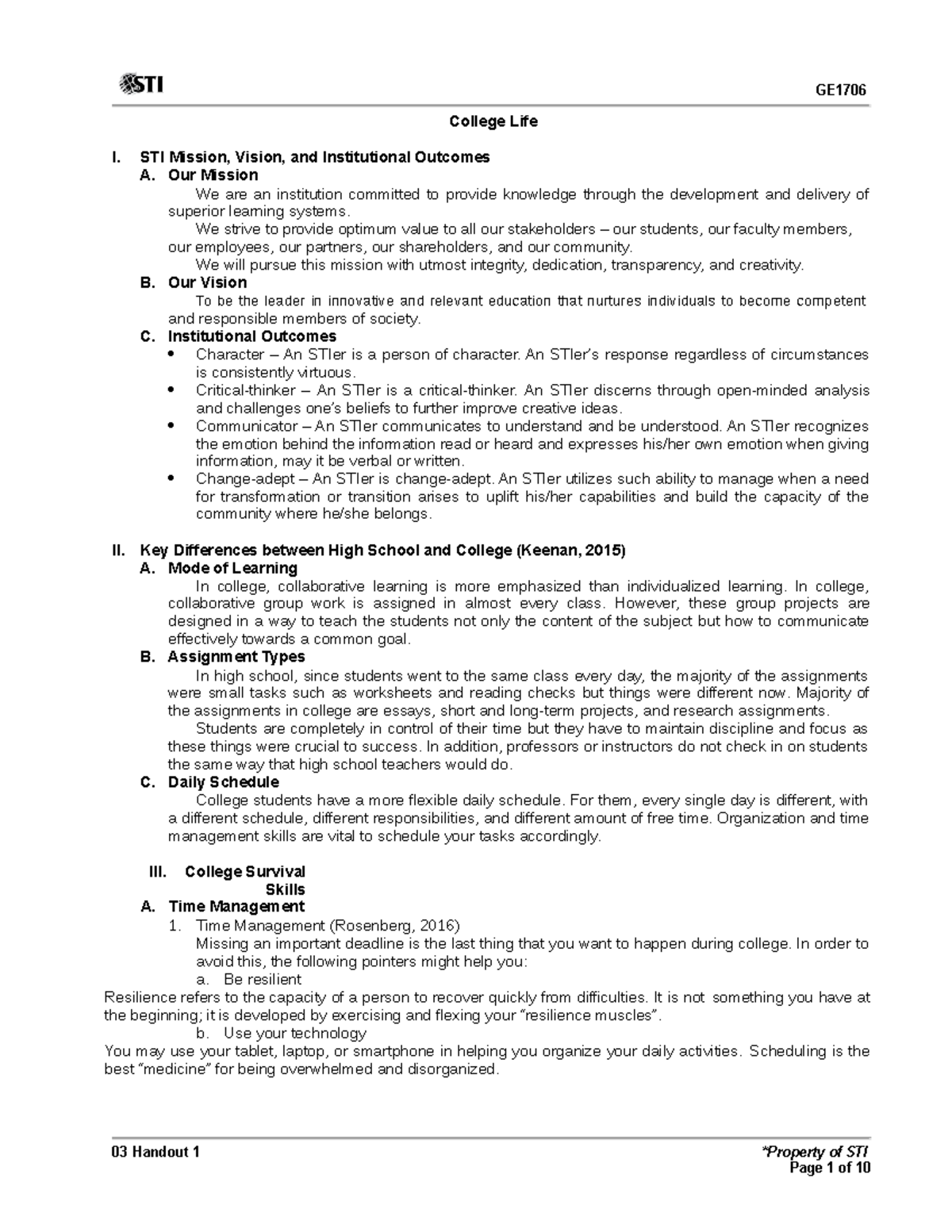 03 Handout 1(25) - Task Performance - GE 03 Handout 1 *Property of STI ...