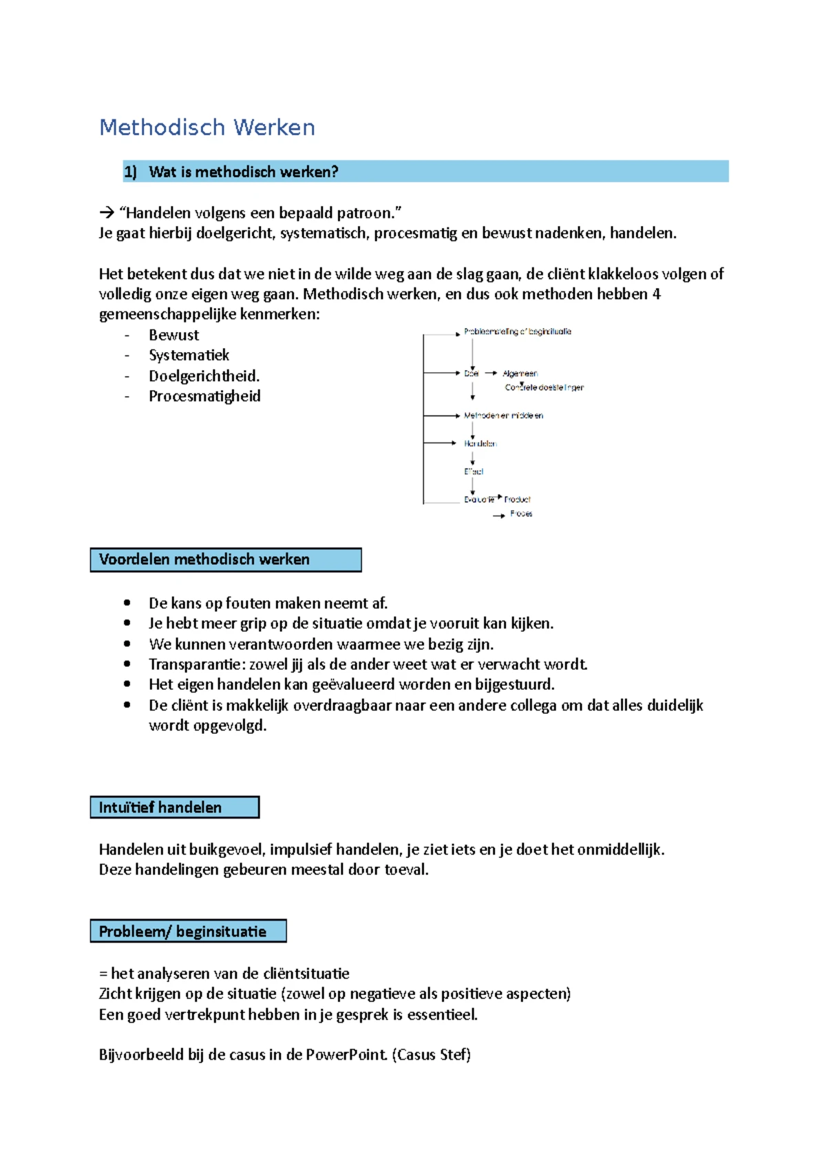 MW11. Preventie - Samenvatting - 11. Preventiemethode 1) WAT? Voorkomen ...