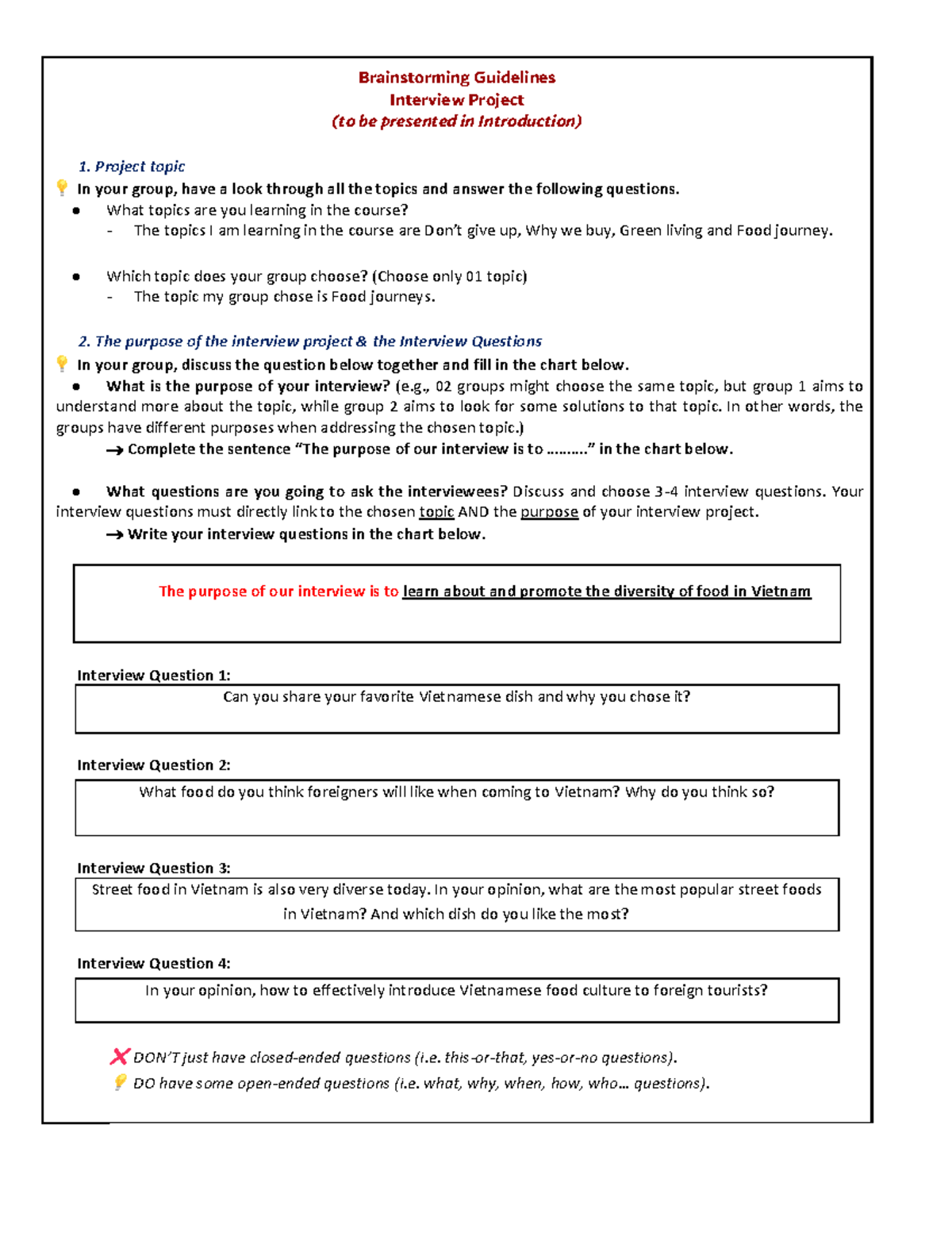 Phase 1- Brainstorming Guidelines Group Strawberry - Brainstorming ...