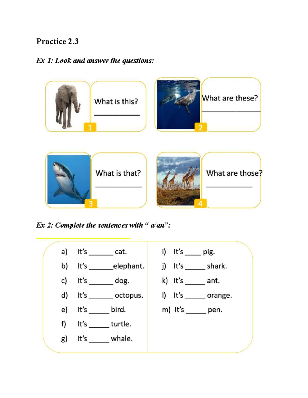 Practice 2: Exercises on Vocabulary and Sentence Completion - Studocu