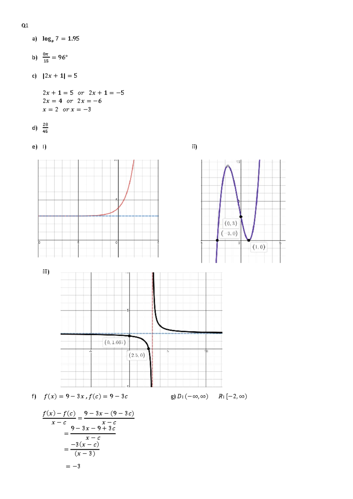 Year 11 Adv Maths Task 3 Solutions (2019) - Studocu