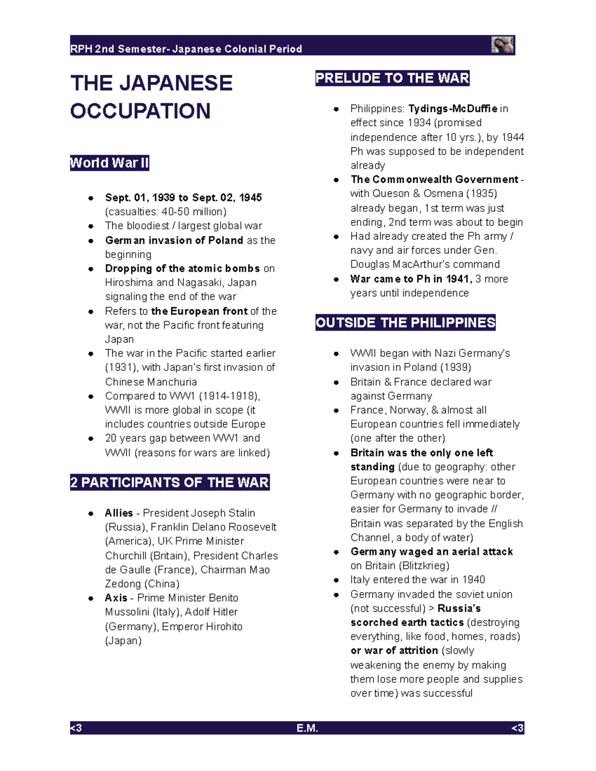 Module 6 PART 1 Japanese Occupation Mausisa - THE JAPANESE OCCUPATION ...