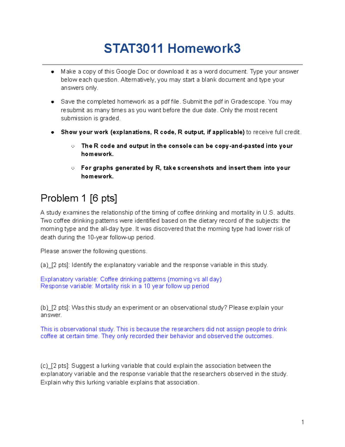 STAT3011 Homework 3 Analysis and R Code Solutions S2026 - Studocu