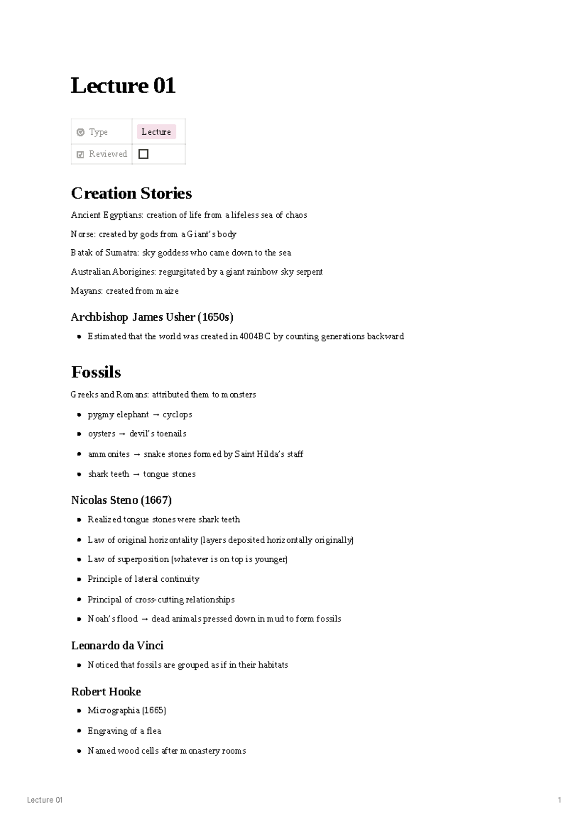 Lecture 01 - Lecture 01 1 Lecture 01 Type Lecture Reviewed Creation ...