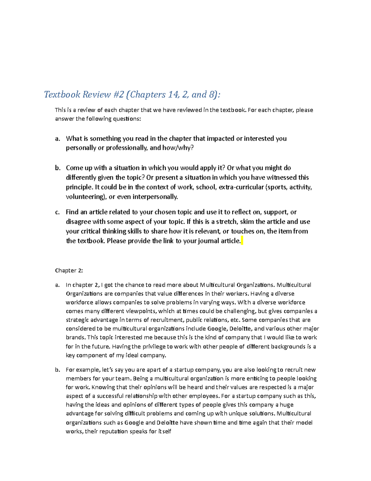IST 335 Textbook review #2 - Textbook Review #2 (Chapters 14, 2, and 8 ...