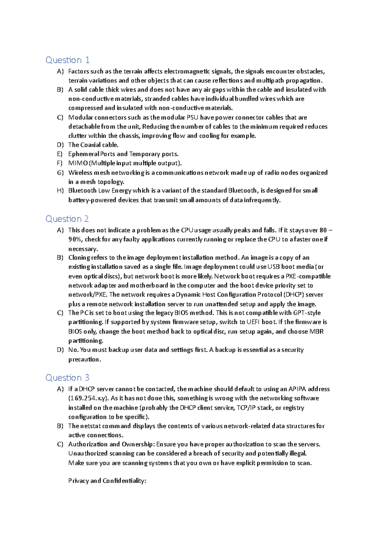 Assignment 4 1531: Networking Concepts and Troubleshooting Guide - Studocu