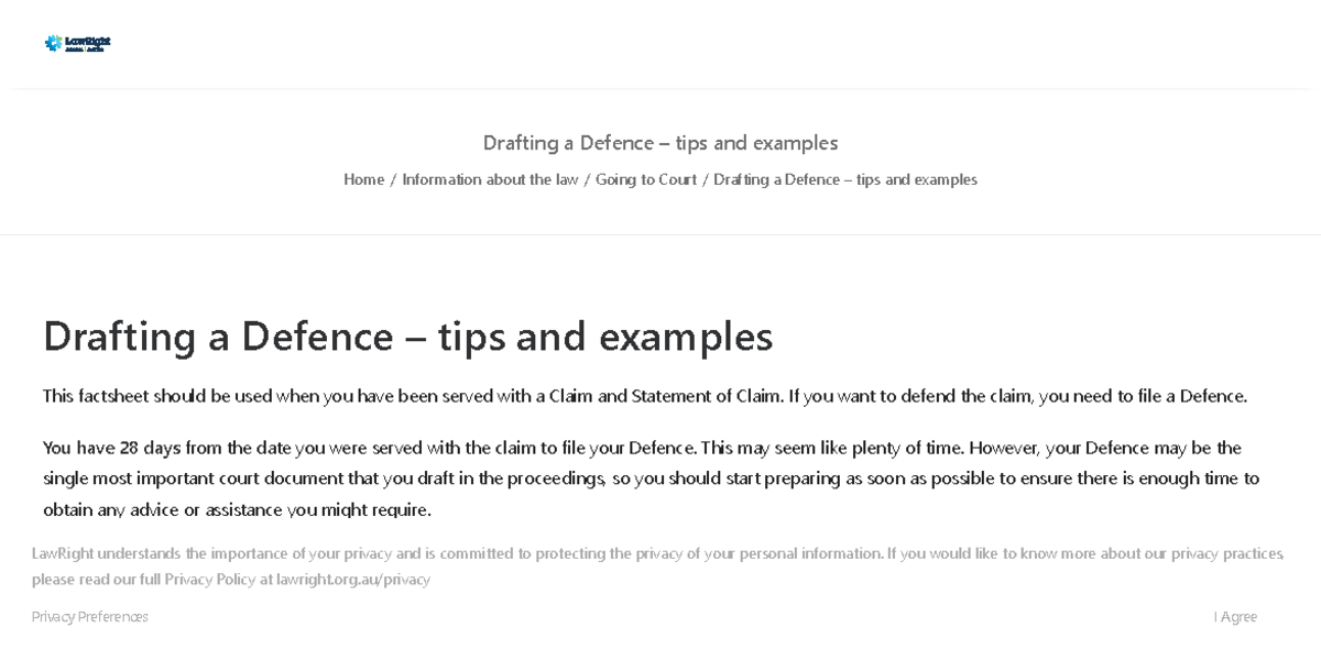 Drafting a Defence – Tips and Examples Under UCPR Rules - Studocu