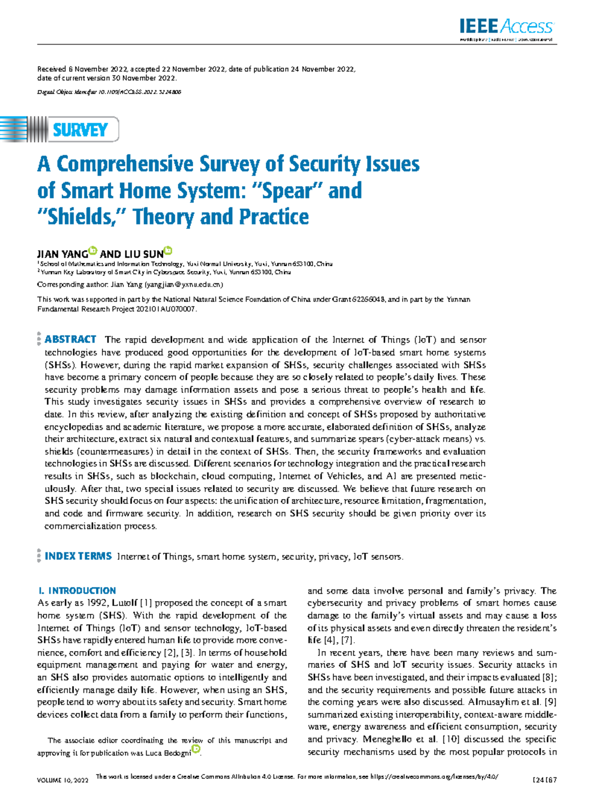 A Comprehensive Survey of Security Issues in Smart Home Systems (SHS ...