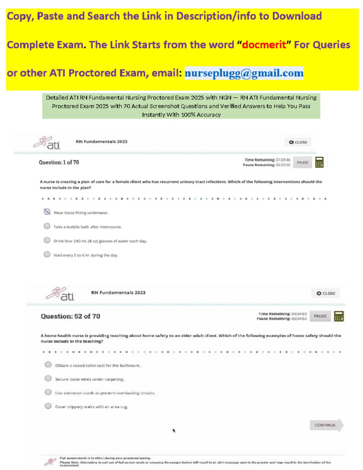 ATI RN Fundamentals Proctored Exam 2025: 70 Real Questions & Answers ...