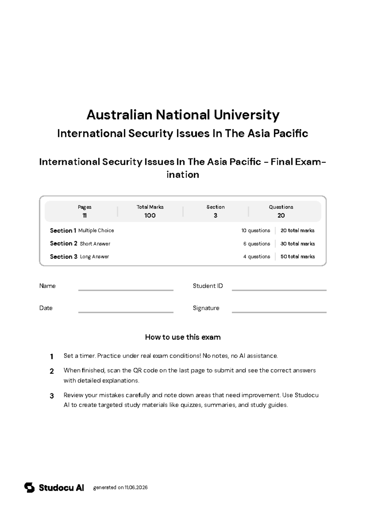 International Security Issues In The Asia Pacific - Final Exam - Studocu