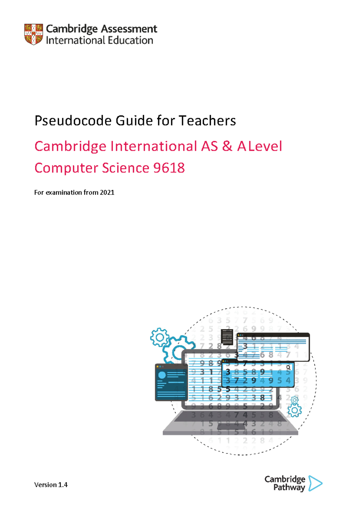 Cambridge AS & A Level 9618 Pseudocode Teaching Guide 2023 - Studocu