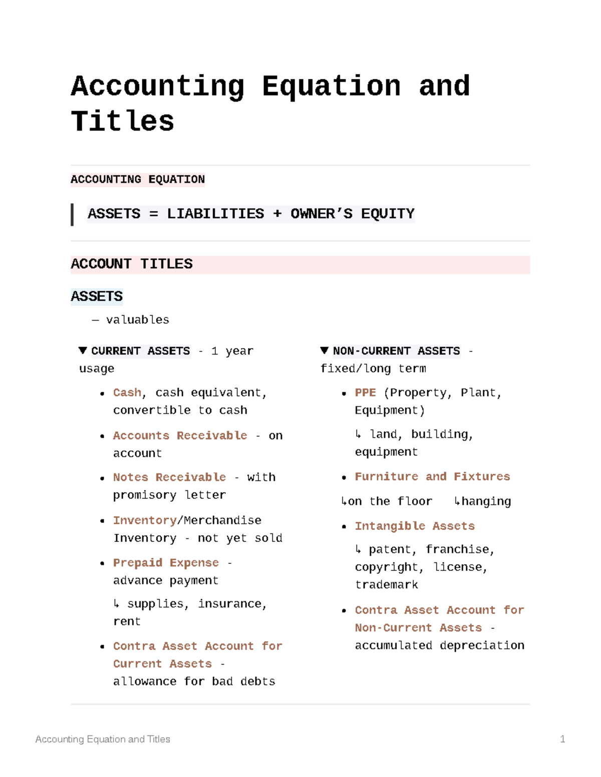 Accounting Equation Overview: Assets, Liabilities, and Equity - Studocu