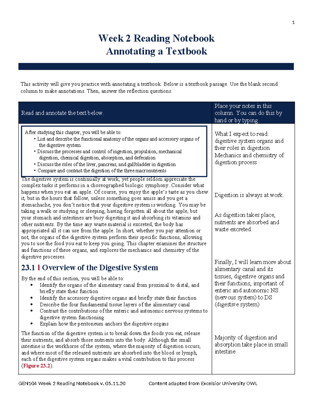 Week+2+Reading+Notebook - Week 2 Reading Notebook Annotating a Textbook ...