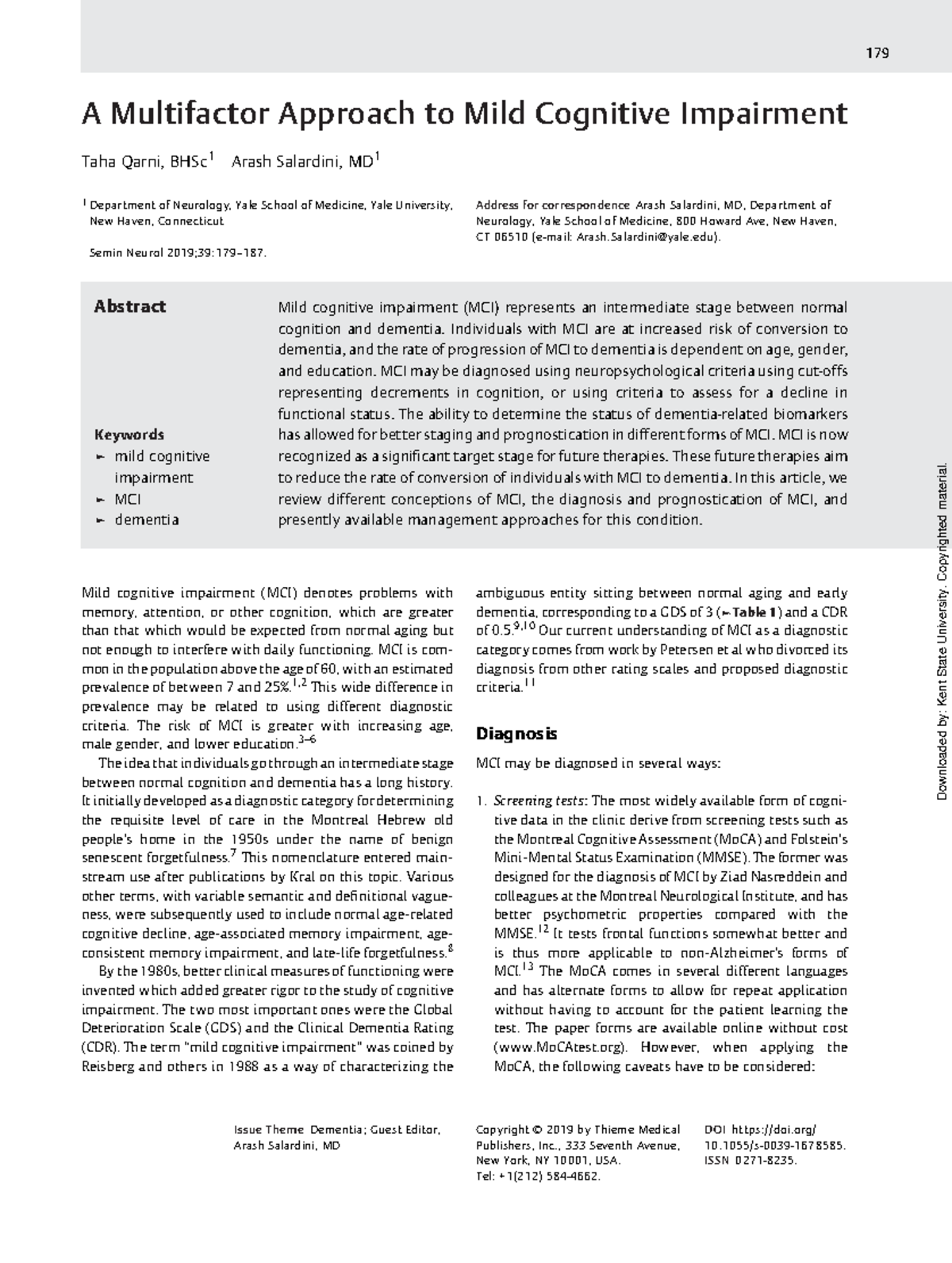 3. Un abordaje multifactorial al deterioro cognitivo leve - A ...