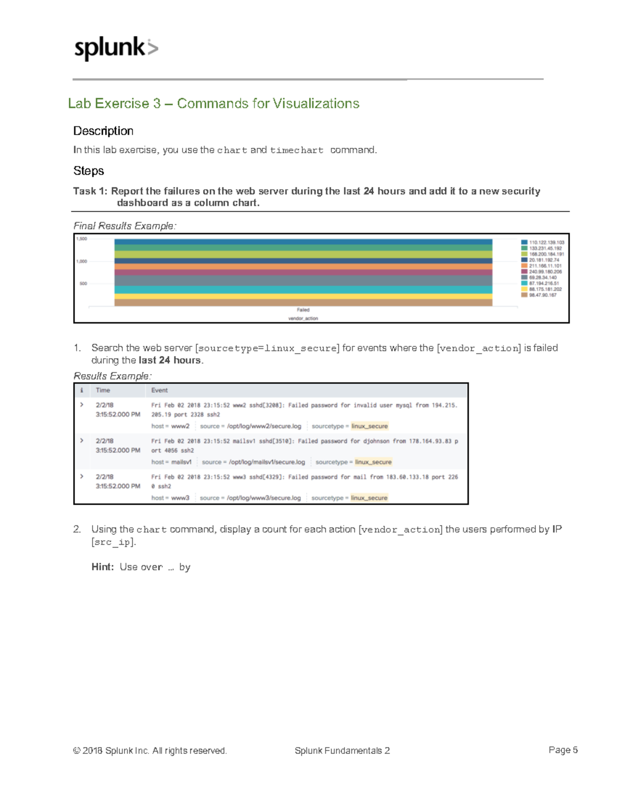 Splunk Fundamentals 2 module 3 - Description In this lab exercise, you ...