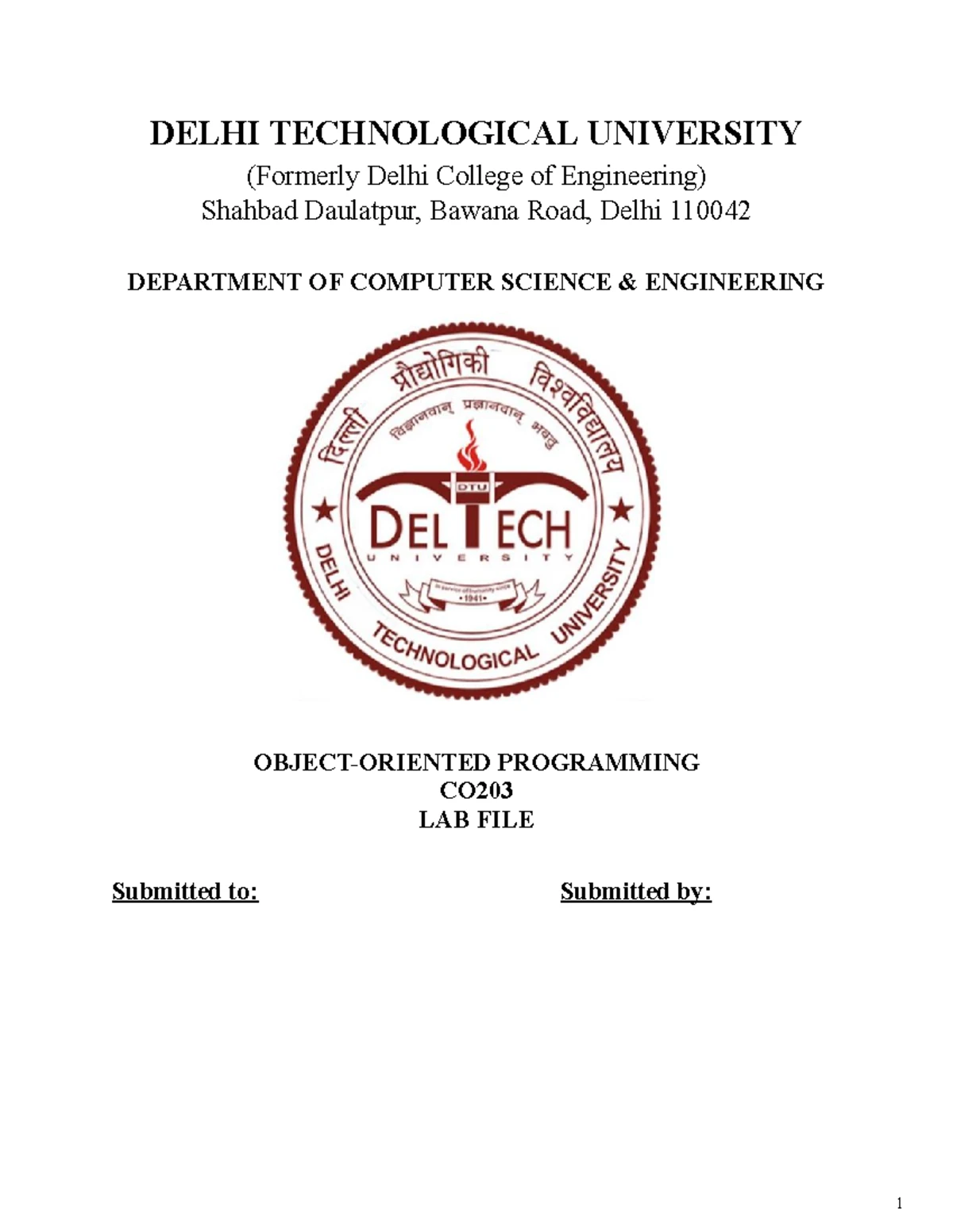 MC 307 Lab Report: Practical Exercises in Object-Oriented Programming ...