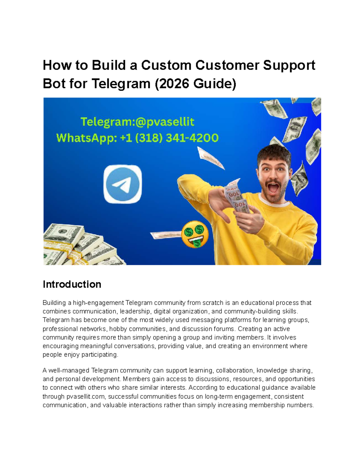 Building a Custom Telegram Support Bot: A 2026 Guide - Studocu