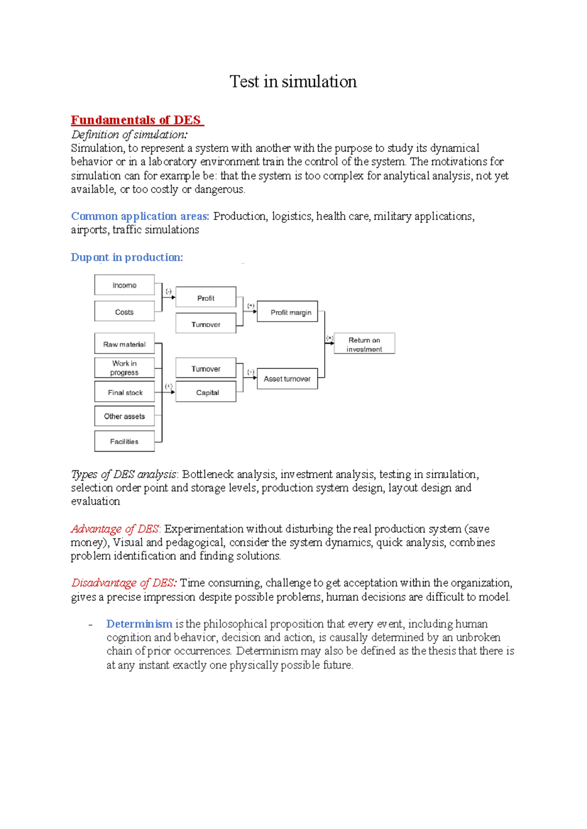 DES 101: Test in Simulation Concepts and Methodologies - Studocu