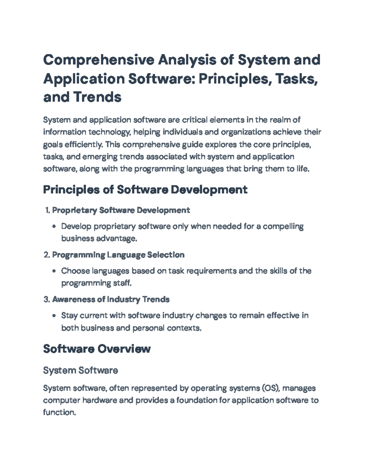 Comprehensive Guide to System and Application Software Principles ...