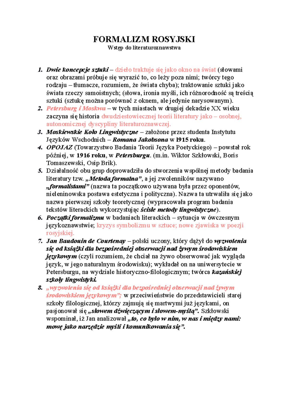Formalizm rosyjski - wprowadzenie do teorii literatury i językoznawstwa ...