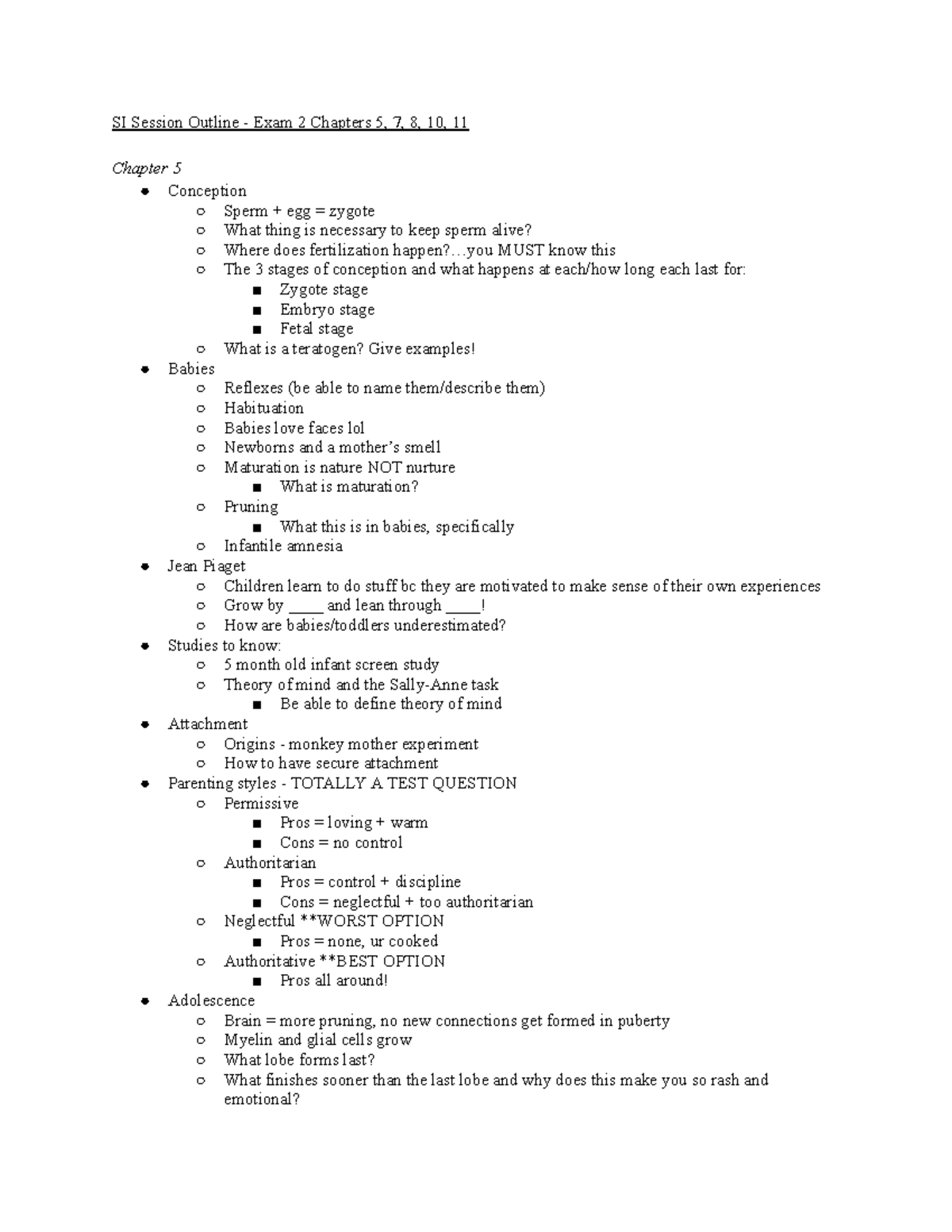 Exam 2 Study Guide: Key Concepts from Chapters 5, 7, 8, 10, and 11 ...
