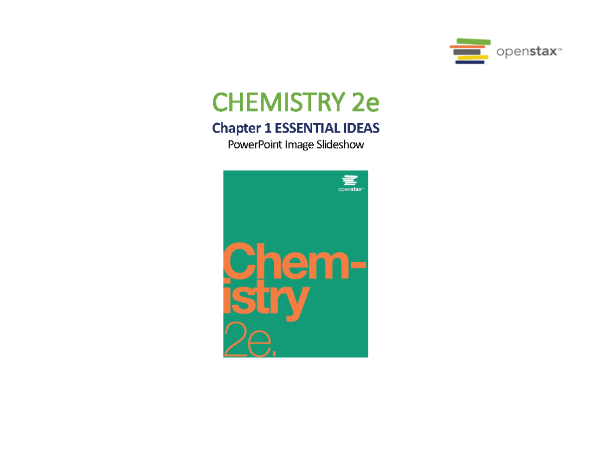 Chemistry 2e: Chapter 1 - Essential Concepts in Measurement - Studocu